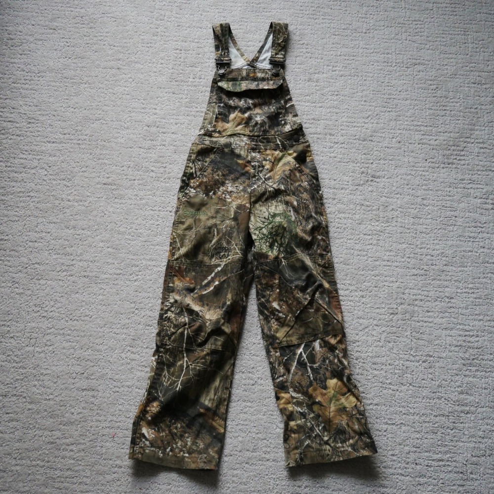 Magellan Outdoors Kids XS Camo Bib Overalls RealTree Edge Hunting Pants